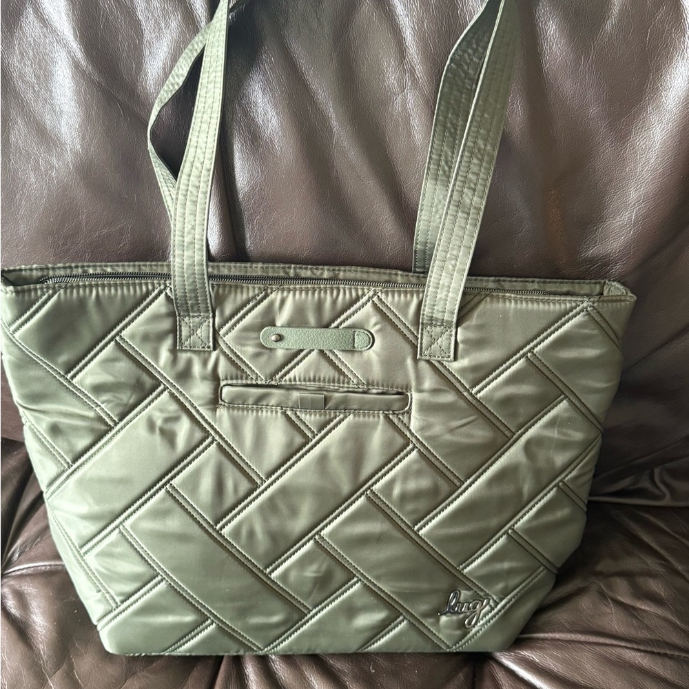Lug Skyliner Olive Quilted Tote Bag
